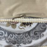 Față de pernă decorativă, gri cu flori - imagine 3