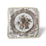 Față de pernă decorativă, crem cu flori