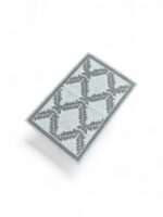 Traversă modernă, crem cu frunze, 70x150 cm