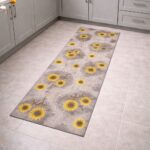 Covor la metru, crem cu floarea soarelui, lățime standard 65 cm - imagine 2