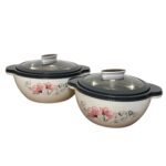 Set 2 castroane termo izolante, capacitate de menținere mâncare caldă până la 4-6 ore