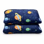 Set 2 perne 50x70, albastru cu galaxie, anti-alergice